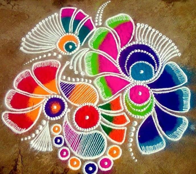 Attractive Deepawali rangoli Happy Diwali Shayari in Hindi | Diwali Wishes in Hindi