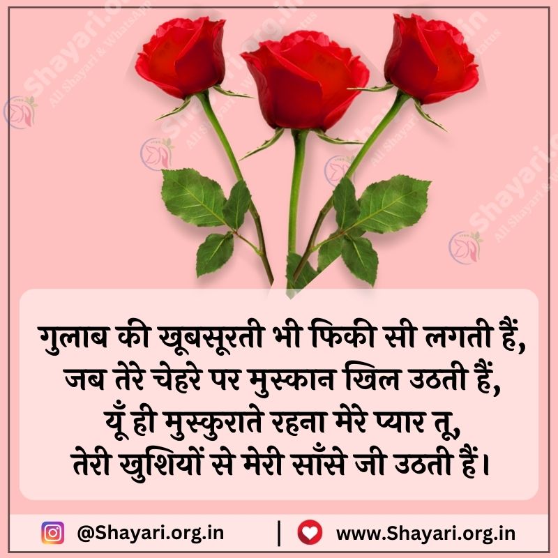 Happy rose day Shayari in Hindi, rose day ki Shayari, rose day par Shayari, rose day Hindi Shayari, rose day special Shayari, 7th February Shayari, Gulab day Shayari, rose day message, wishes, SMS, quotes, status, Rose day