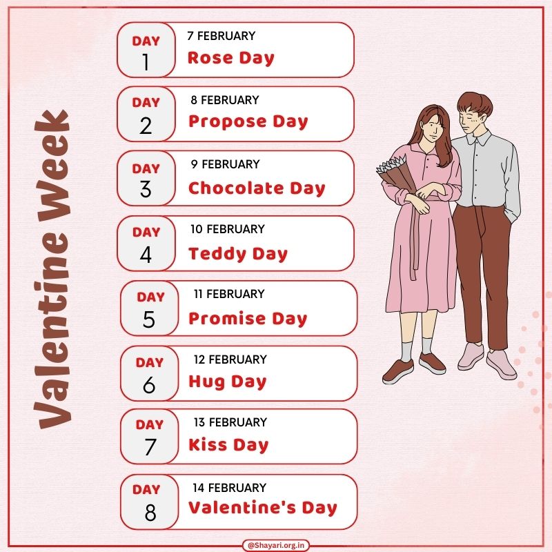 valentine week list image rose day to valentine day photo